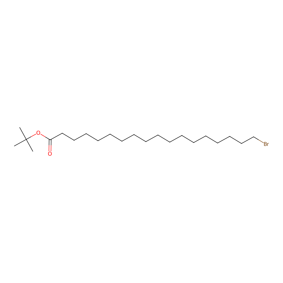 Tert-butyl 18-bromooctadecanoate molecular structure, CAS 1199580-32-9