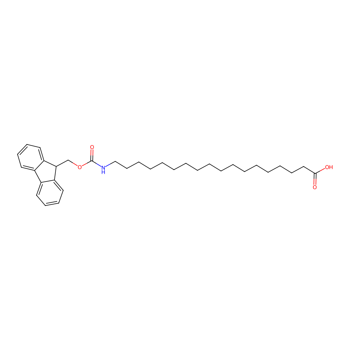18-(Fmoc-amino)-stearic acid molecular structure, CAS 1199580-37-4