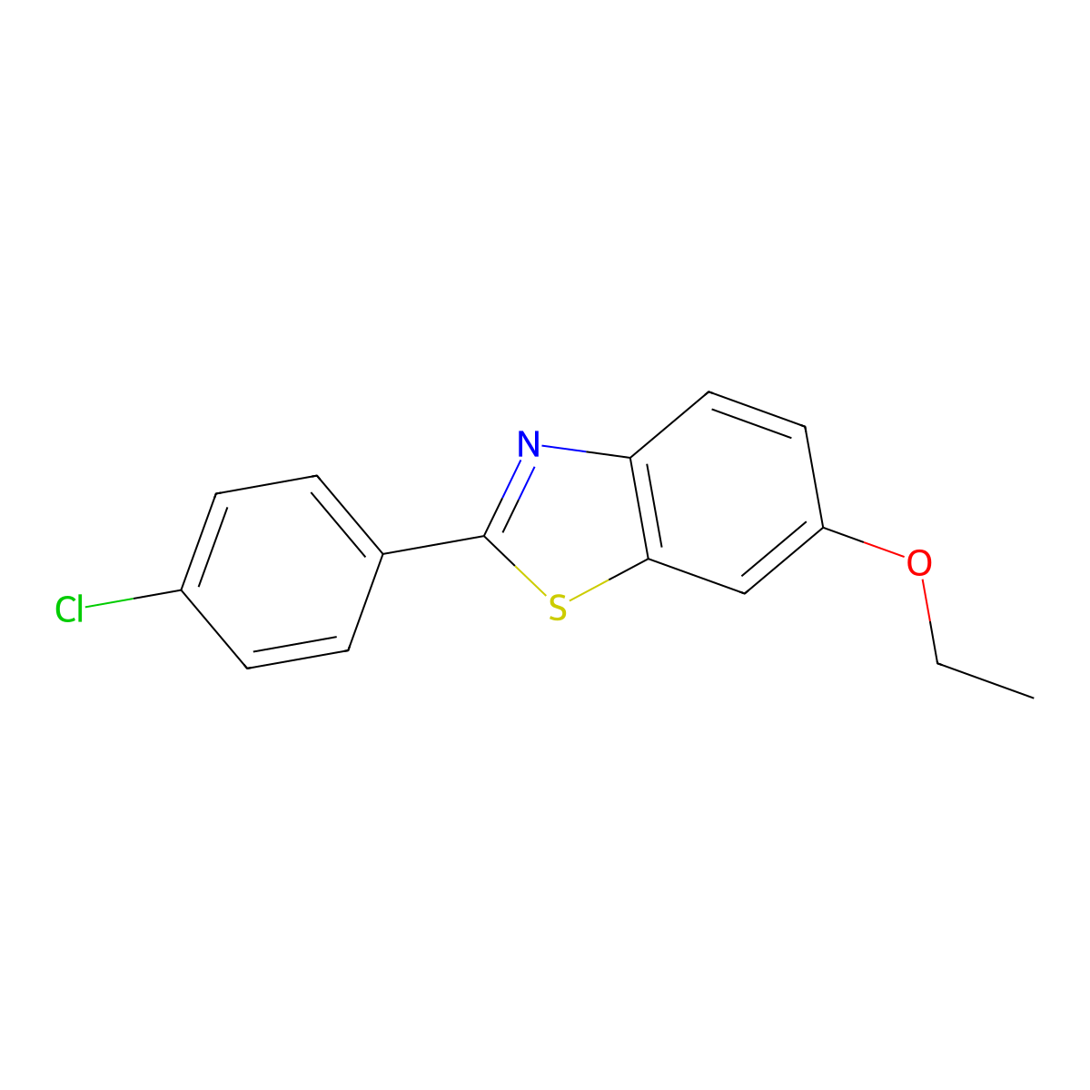 2-(4-Chlorophenyl)-6-ethoxybenzo[d]thiazole molecular structure, CAS 1199589-62-2