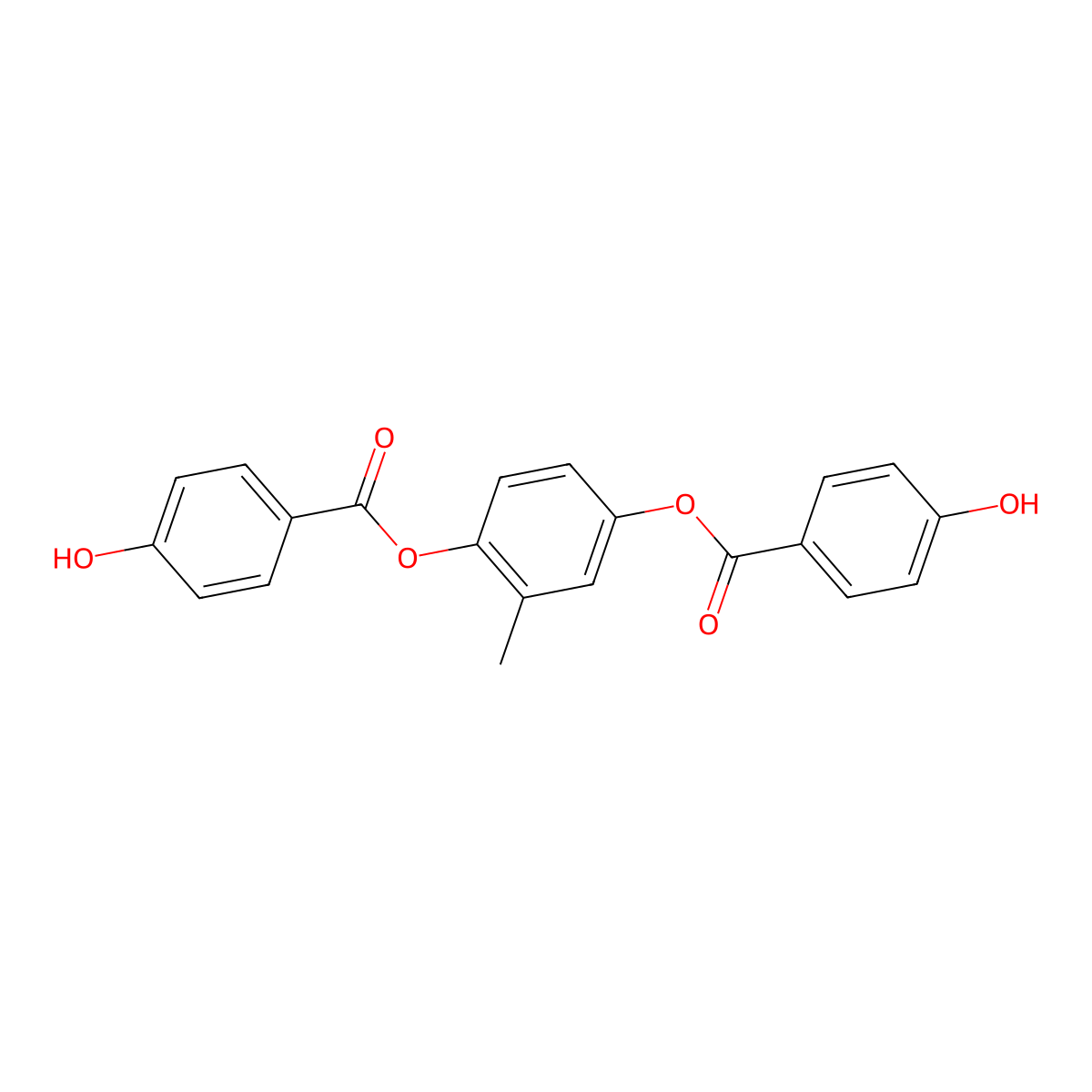 2-Methyl-1,4-phenylene bis(4-hydroxybenzoate) molecular structure, CAS 119959-84-1