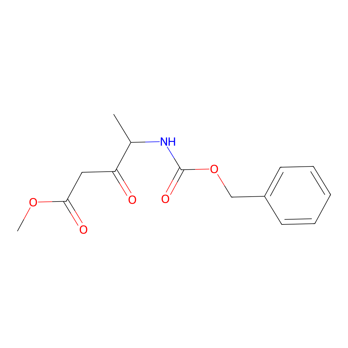 rac-methyl (R)-4-(((benzyloxy)carbonyl)amino)-3-oxopentanoate molecular structure, CAS 119960-03-1