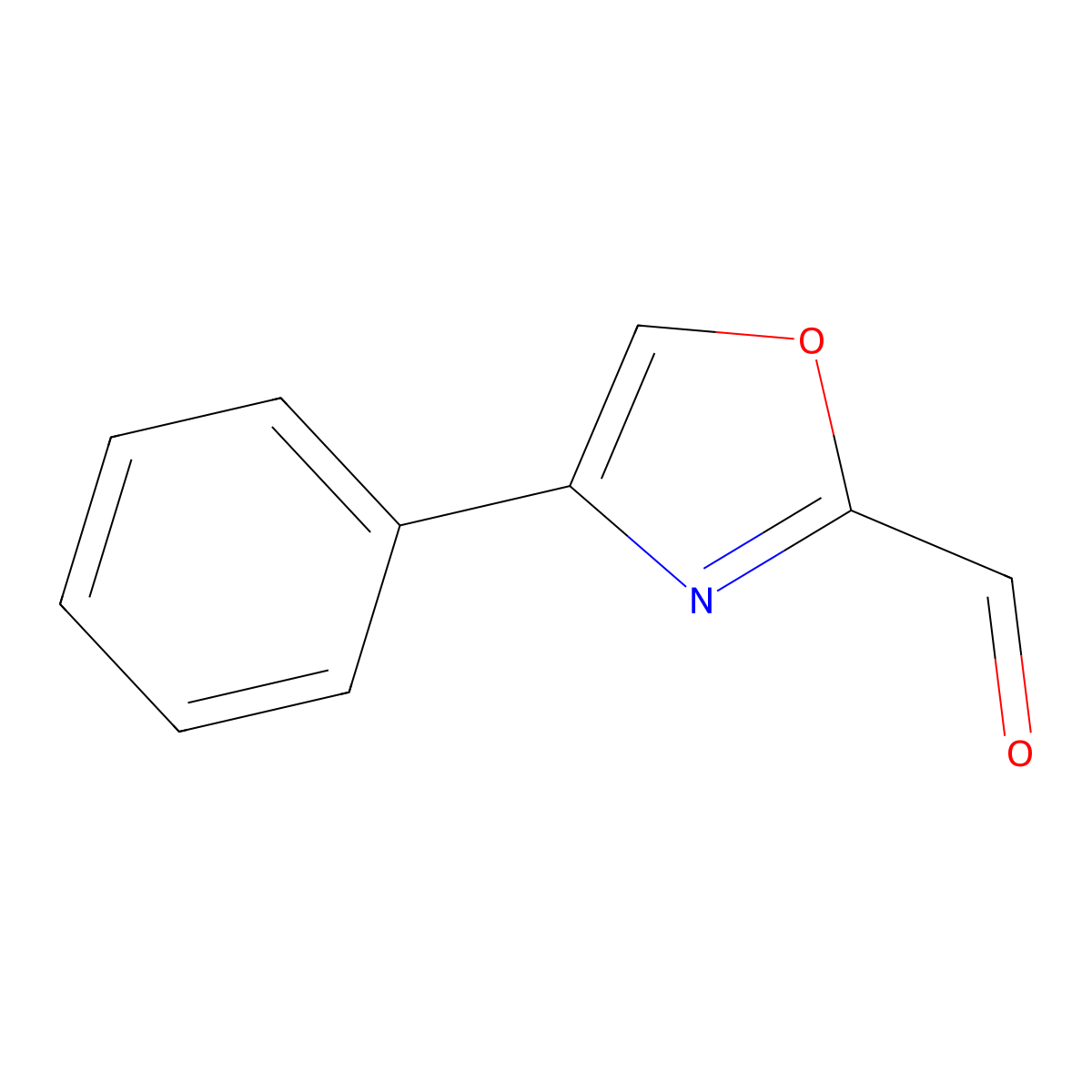4-Phenyl-1,3-oxazole-2-carbaldehyde molecular structure, CAS 1199623-97-6