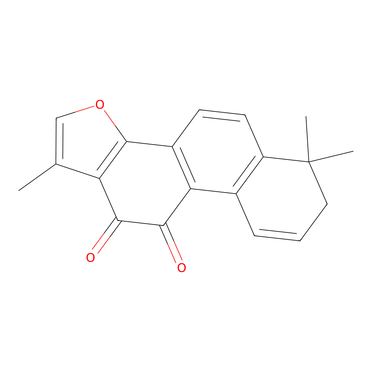 Dehydrotanshinone II A molecular structure, CAS 119963-50-7