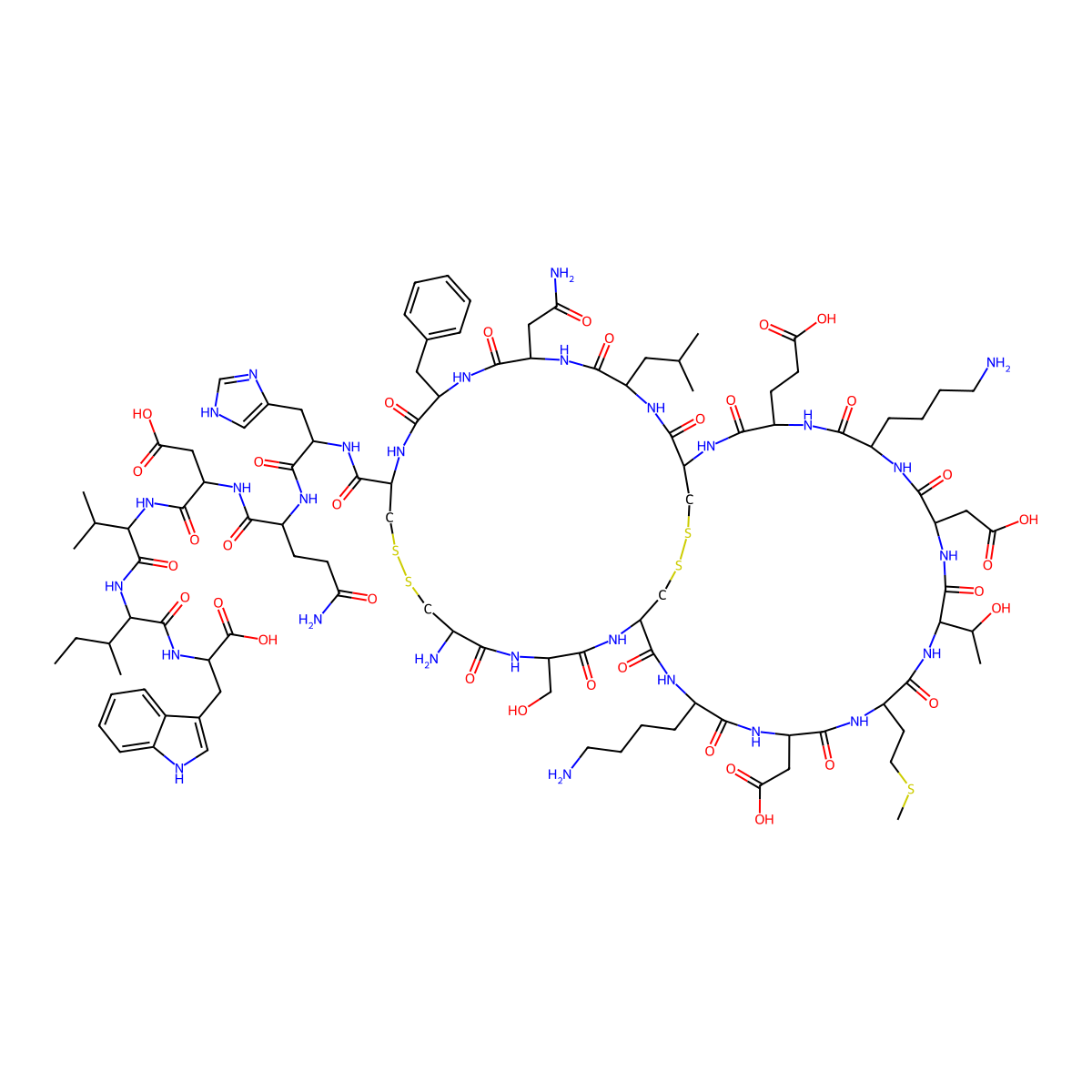 sarafotoxin S6a1 molecular structure, CAS 119965-38-7
