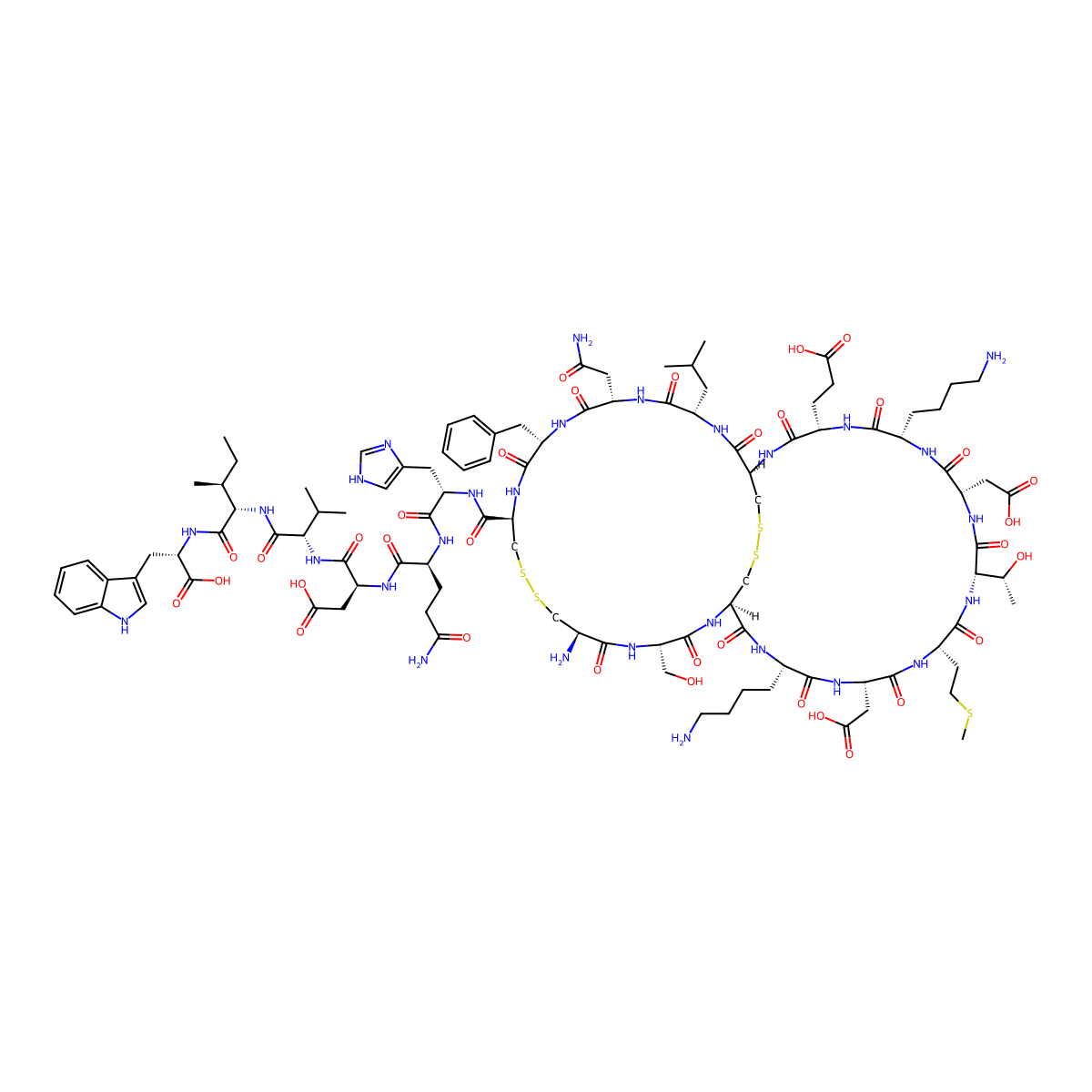 sarafotoxin S6a1 molecular structure, CAS 119965-38-7