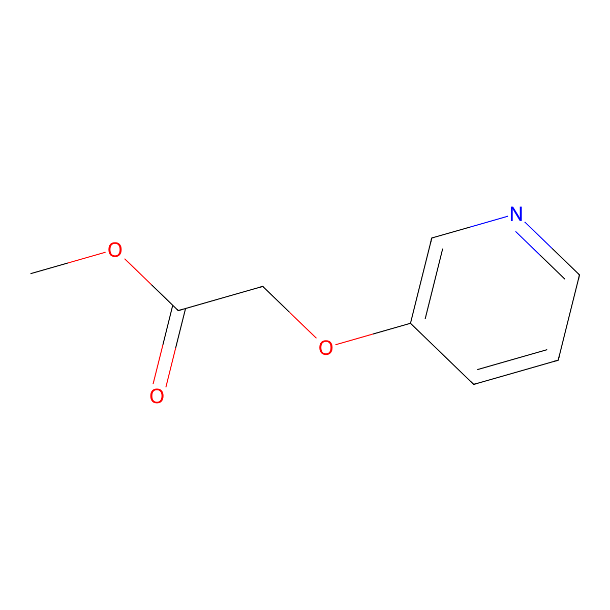 Methyl 2-(pyridin-3-yloxy)acetate molecular structure, CAS 119967-48-5