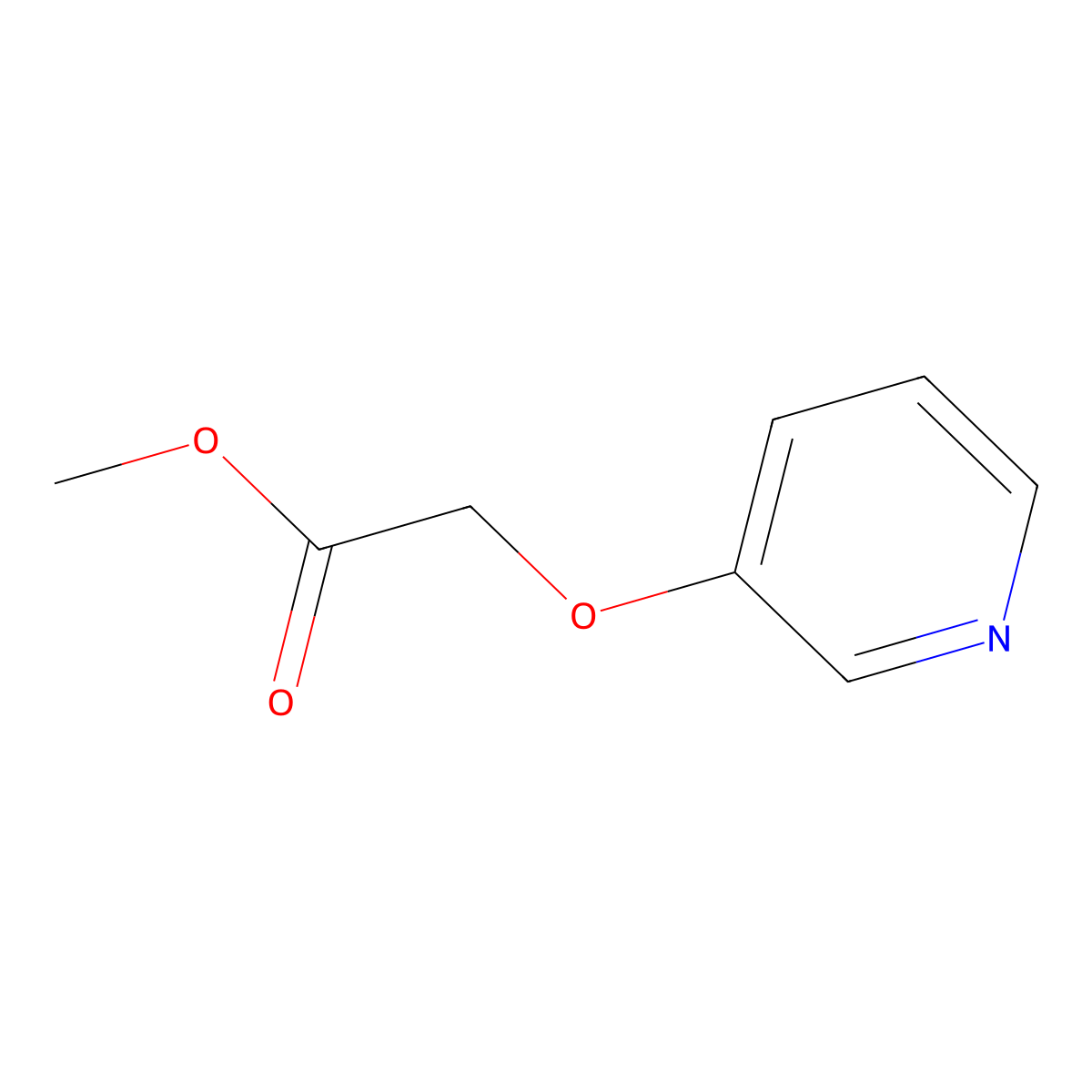 Methyl 2-(pyridin-3-yloxy)acetate molecular structure, CAS 119967-48-5