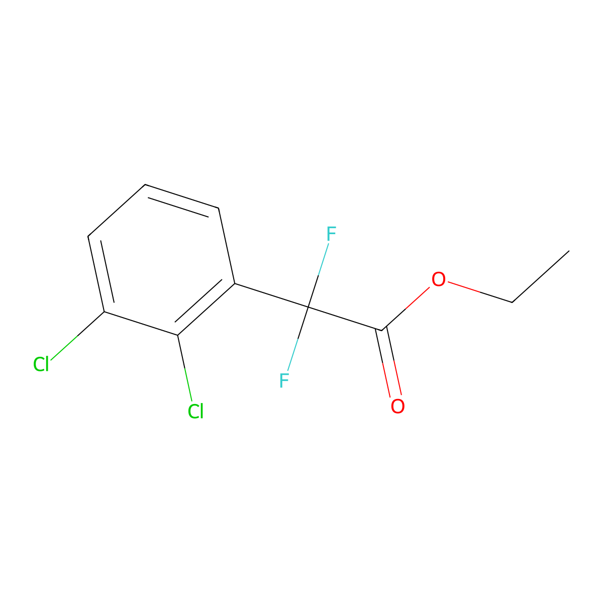 Ethyl 2-(2,3-dichlorophenyl)-2,2-difluoroacetate molecular structure, CAS 1199773-04-0