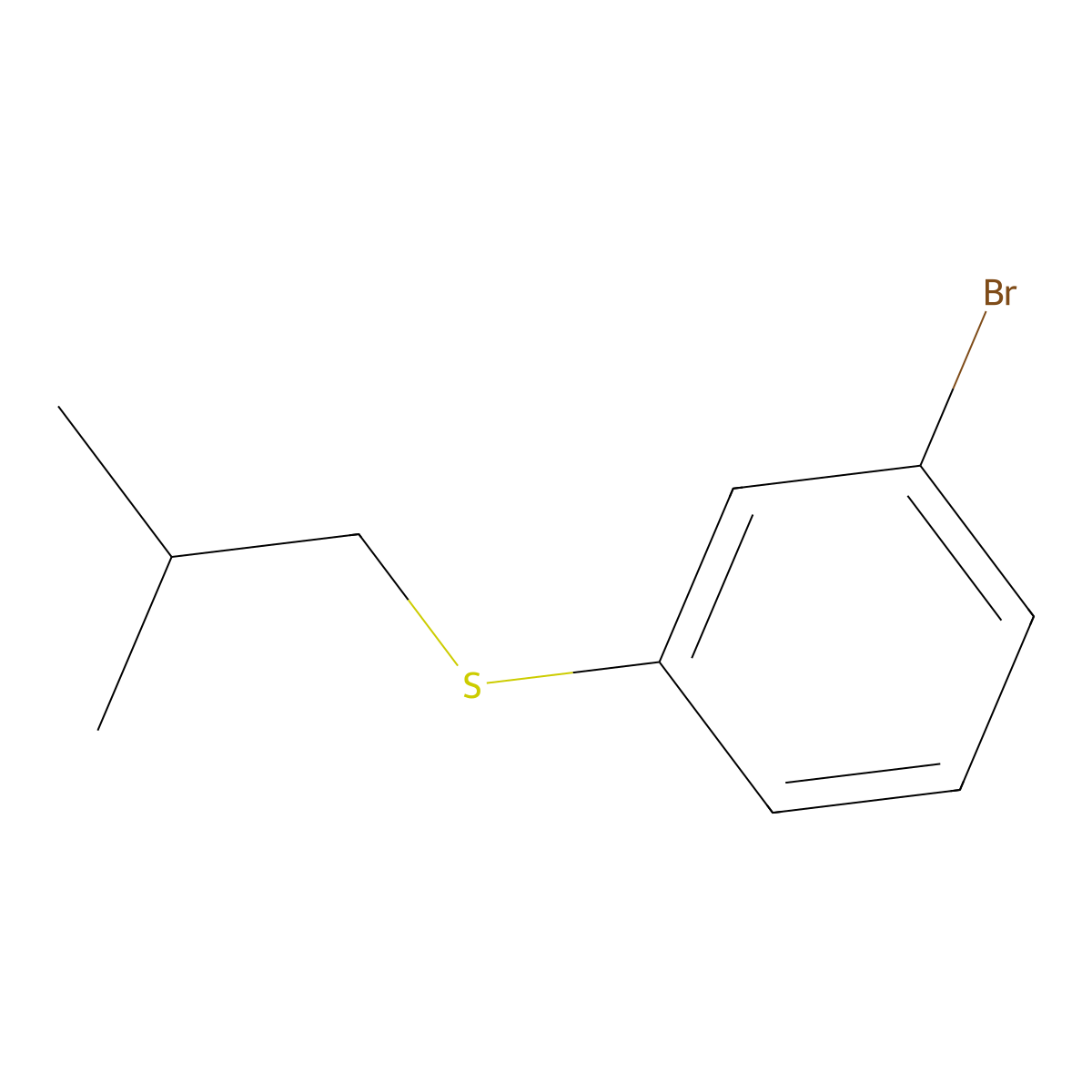 1-Bromo-3-isobutylthiobenzene molecular structure, CAS 1199773-06-2