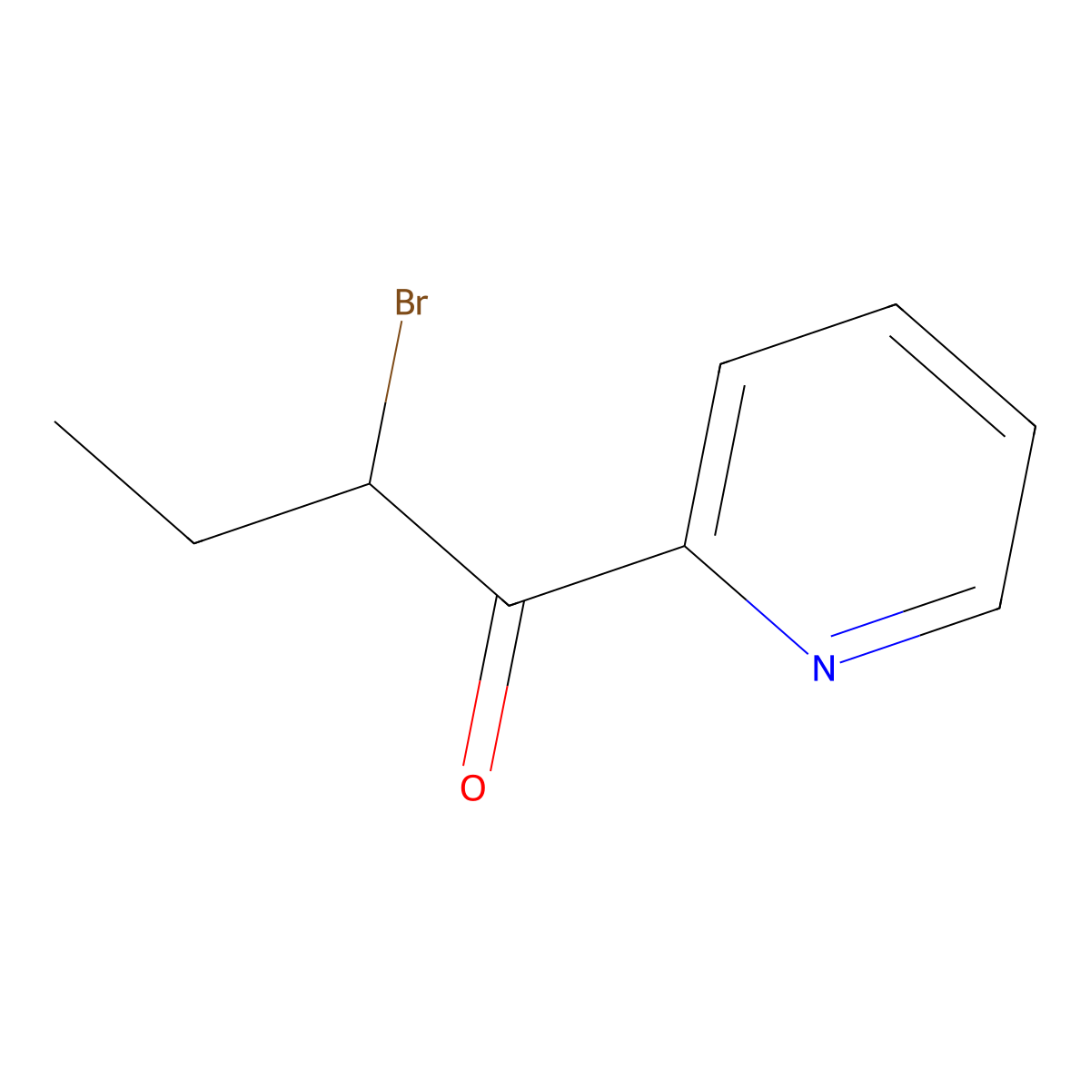2-Bromo-1-(pyridin-2-YL)butan-1-one molecular structure, CAS 1199773-08-4
