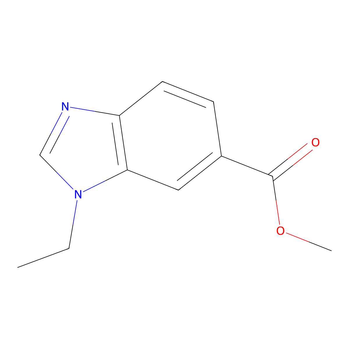 Methyl 1-ethyl-1H-benzo[d]imidazole-6-carboxylate molecular structure, CAS 1199773-11-9