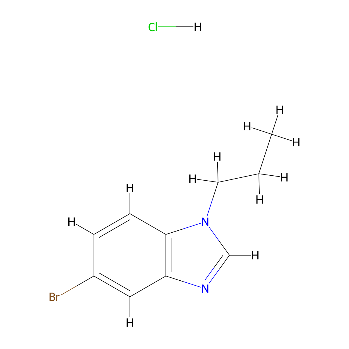 5-Bromo-1-propyl-1H-benzo[d]imidazole hydrochloride molecular structure, CAS 1199773-13-1