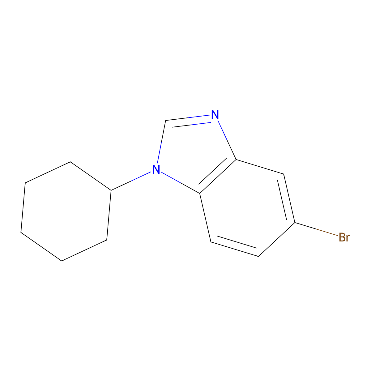 5-Bromo-1-cyclohexyl-1H-benzo[d]imidazole molecular structure, CAS 1199773-22-2