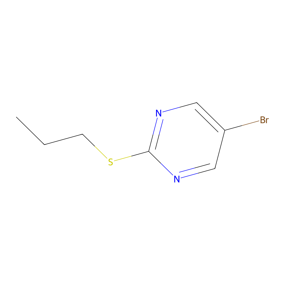 5-Bromo-2-(propylthio)pyrimidine molecular structure, CAS 1199773-23-3