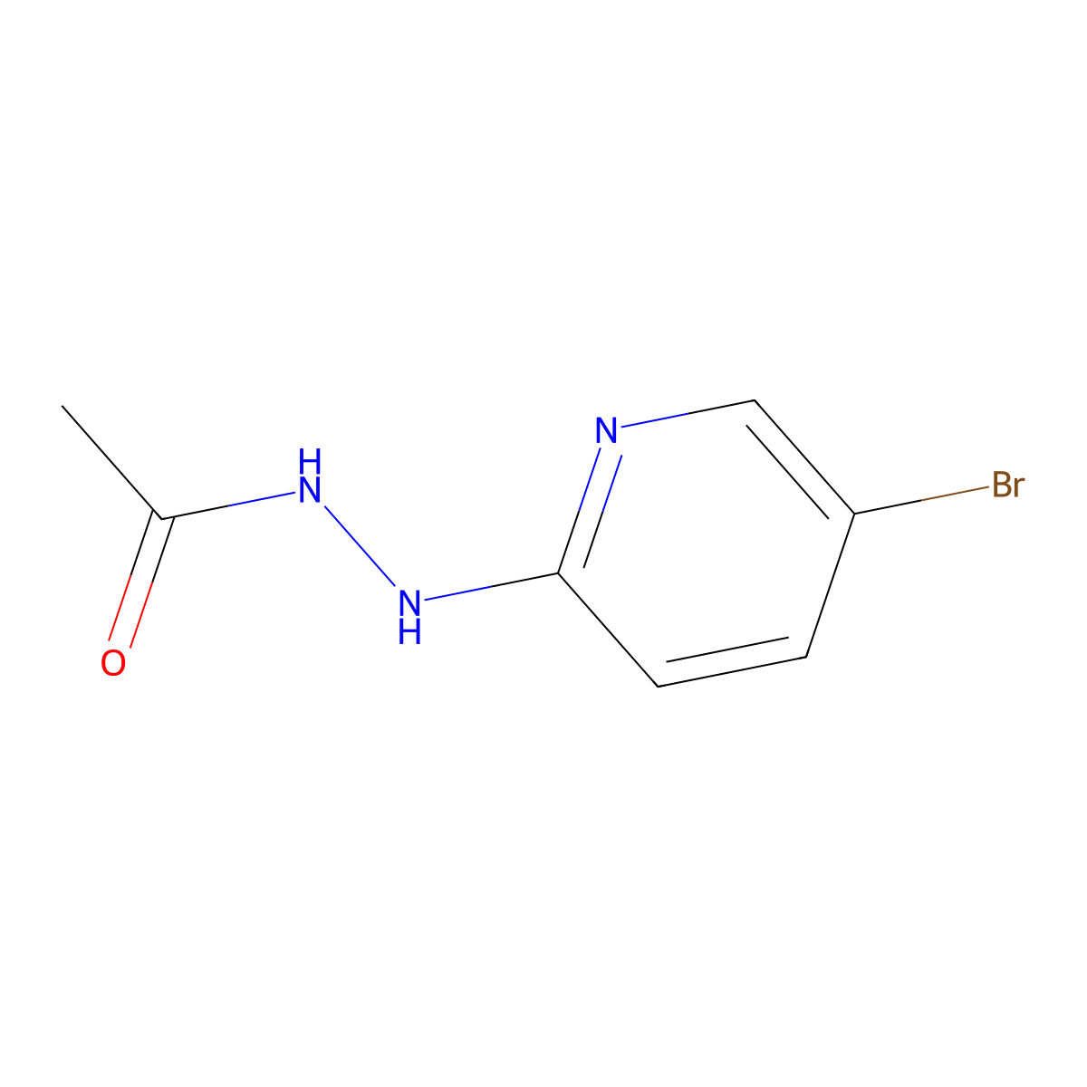 N'-(5-Bromopyridin-2-yl)acetohydrazide molecular structure, CAS 1199773-29-9