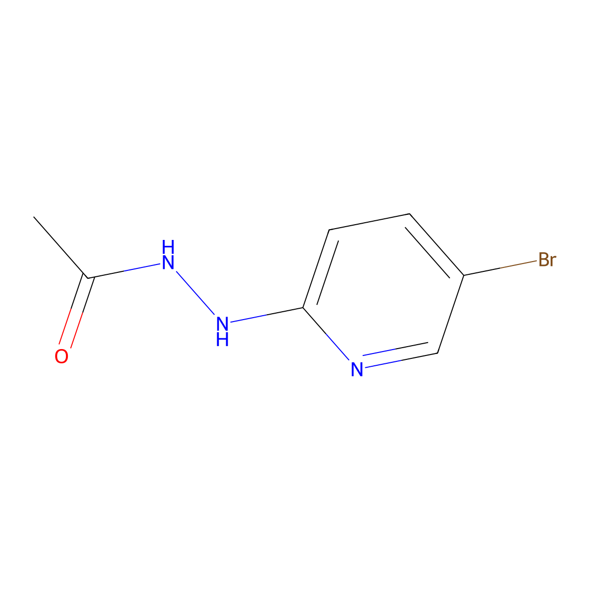 N'-(5-Bromopyridin-2-yl)acetohydrazide molecular structure, CAS 1199773-29-9