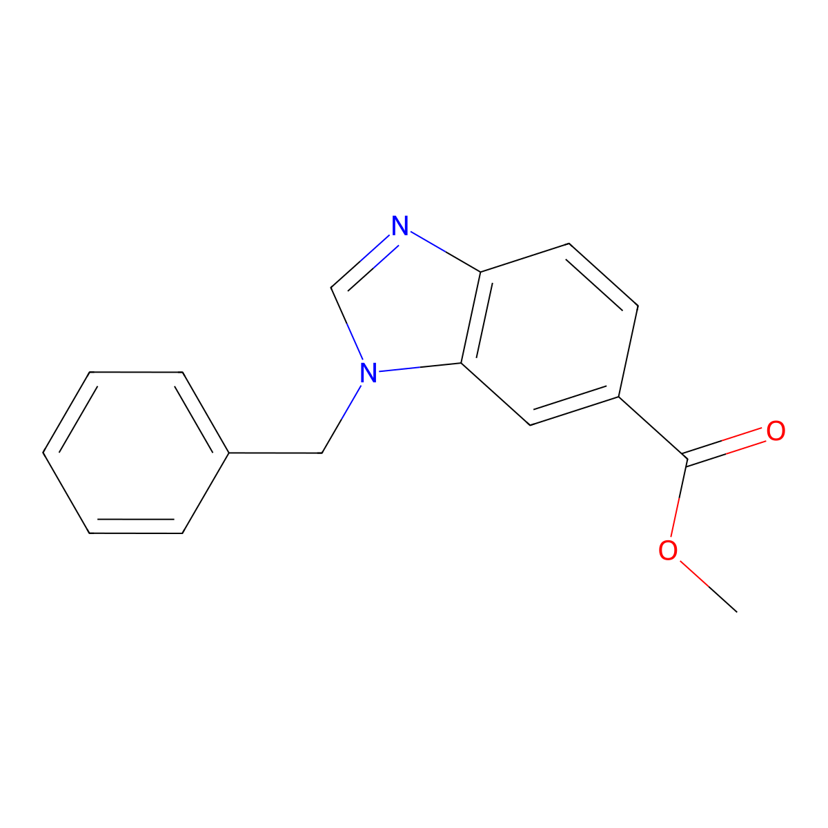 Methyl 1-benzylbenzoimidazole-6-carboxylate molecular structure, CAS 1199773-31-3