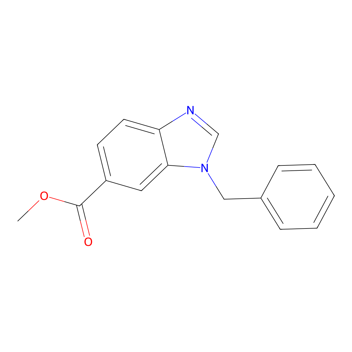 Methyl 1-benzylbenzoimidazole-6-carboxylate molecular structure, CAS 1199773-31-3