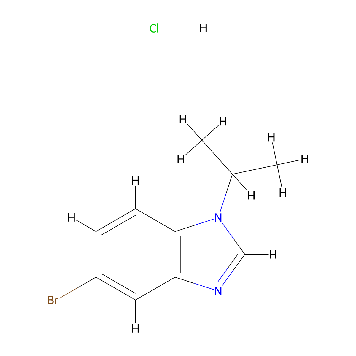 5-Bromo-1-isopropyl-1H-benzo[d]imidazole hydrochloride molecular structure, CAS 1199773-32-4