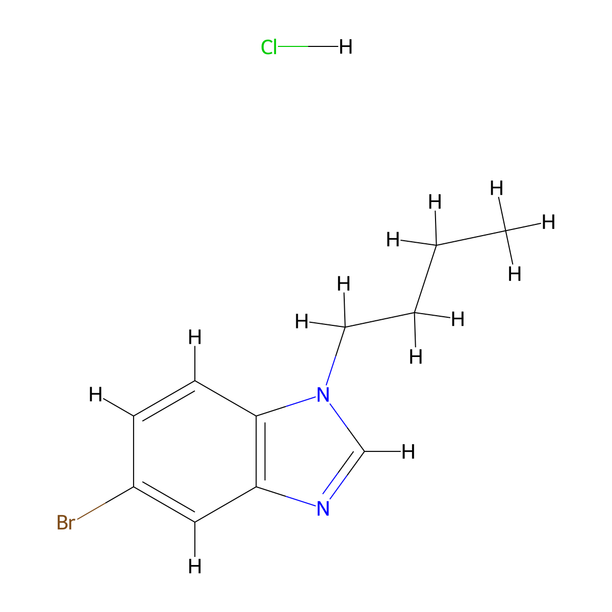 5-Bromo-1-butyl-1H-benzo[d]imidazole hydrochloride molecular structure, CAS 1199773-42-6