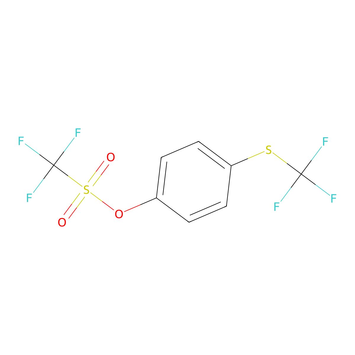 4-((Trifluoromethyl)thio)phenyl trifluoromethanesulfonate molecular structure, CAS 1199773-43-7