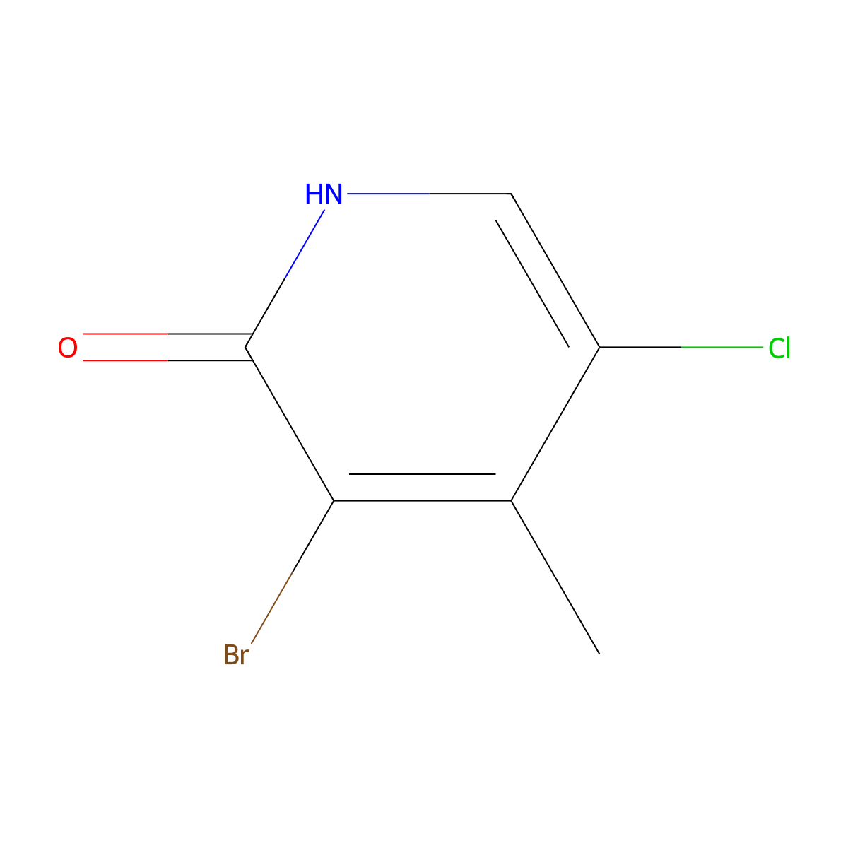 3-Bromo-5-chloro-4-methylpyridin-2-ol molecular structure, CAS 1199773-45-9