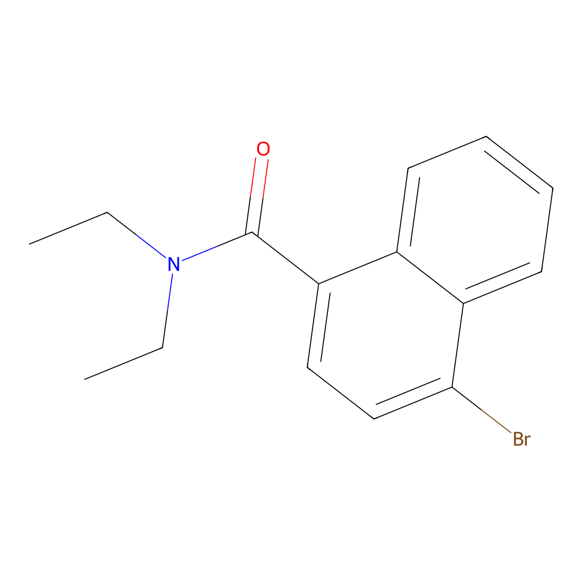 N,N-Diethyl 4-bromonaphthamide molecular structure, CAS 1199773-48-2