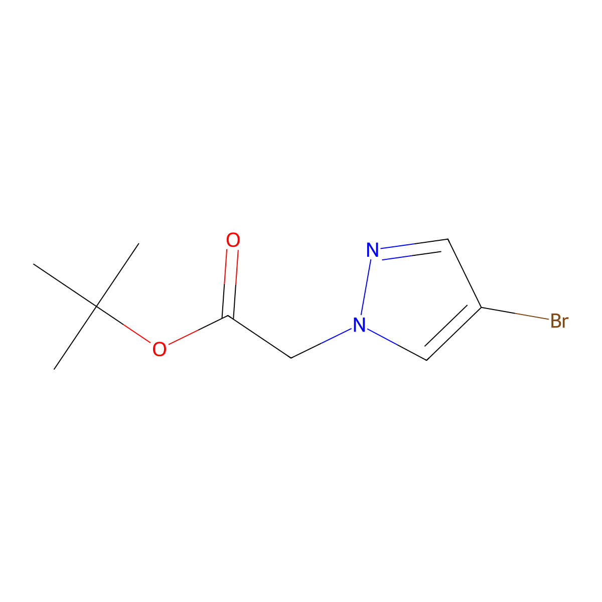 tert-Butyl 2-(4-bromo-1H-pyrazol-1-yl)acetate molecular structure, CAS 1199773-67-5