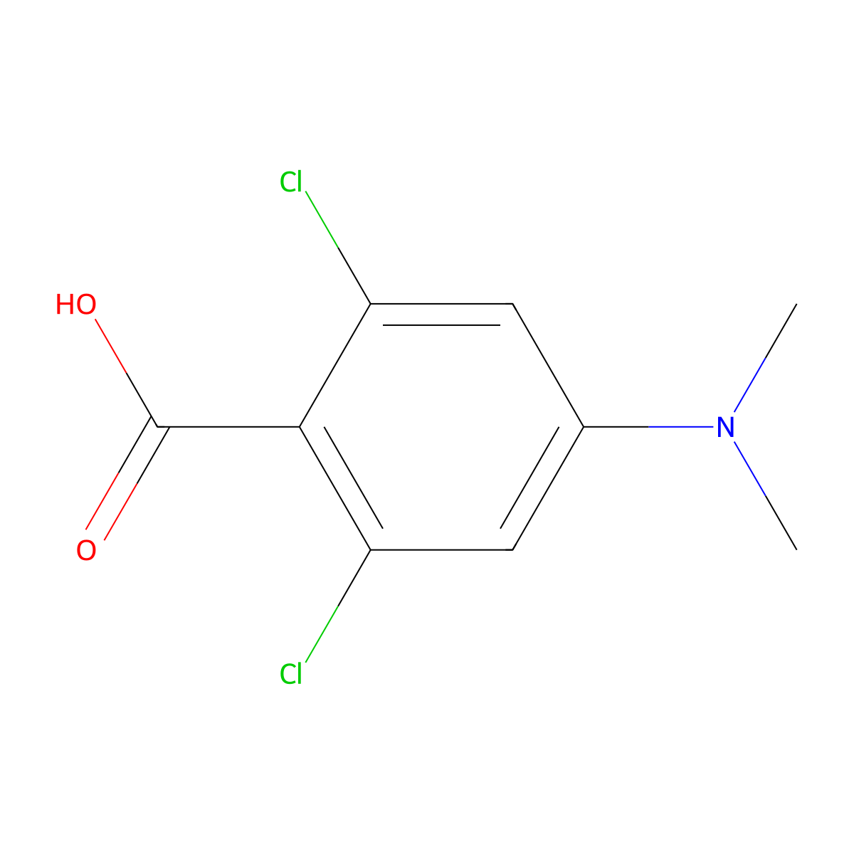 2,6-Dichloro-4-(dimethylamino)benzoic acid molecular structure, CAS 1199773-89-1