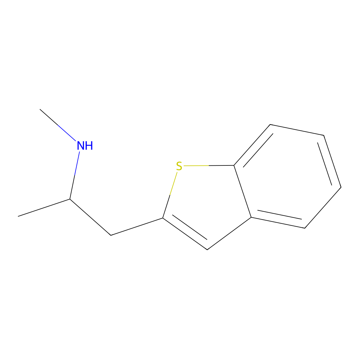 [1-(1-Benzothiophen-2-yl)propan-2-yl](methyl)amine molecular structure, CAS 1199774-17-8
