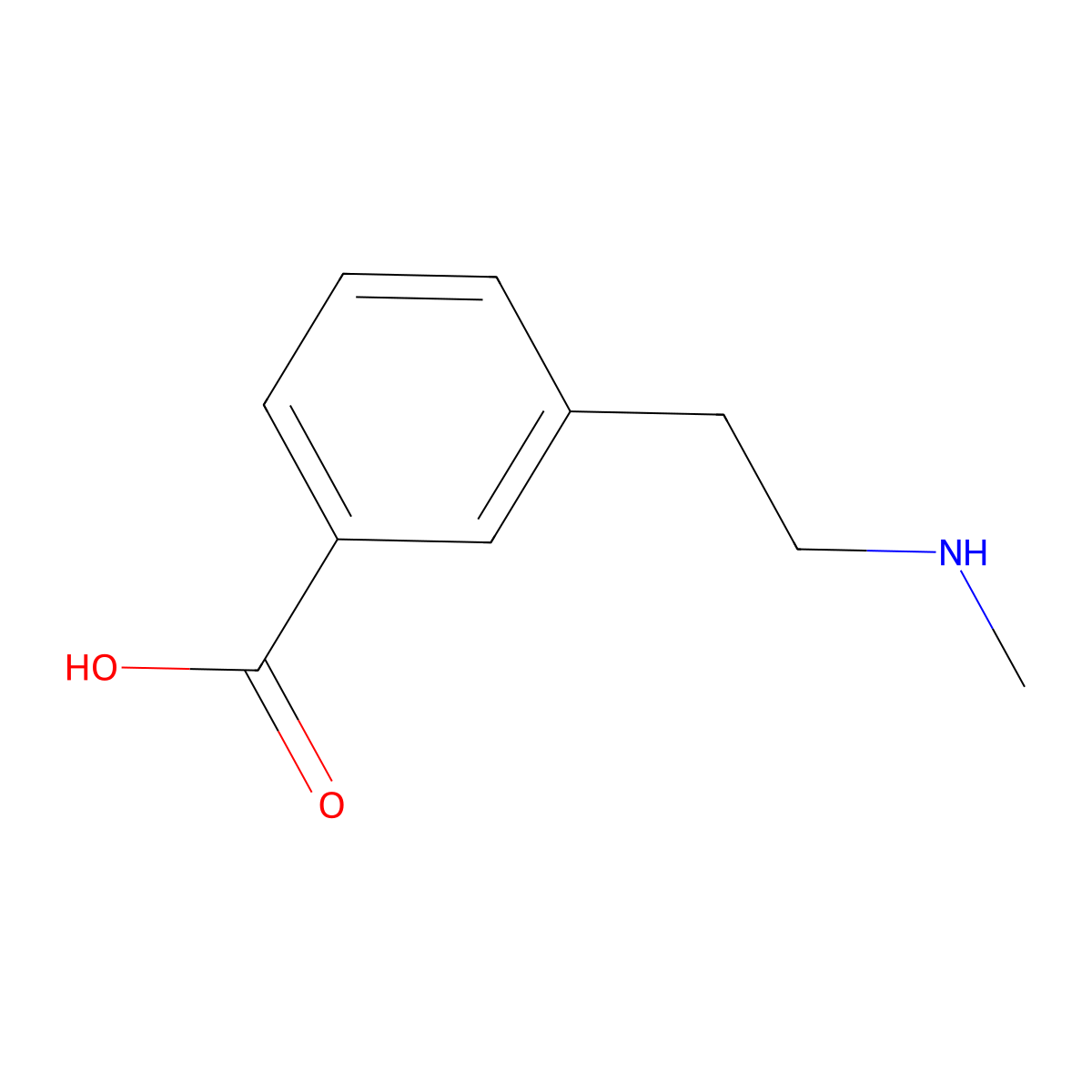 3-(2-(Methylamino)ethyl)benzoic acid molecular structure, CAS 1199774-30-5