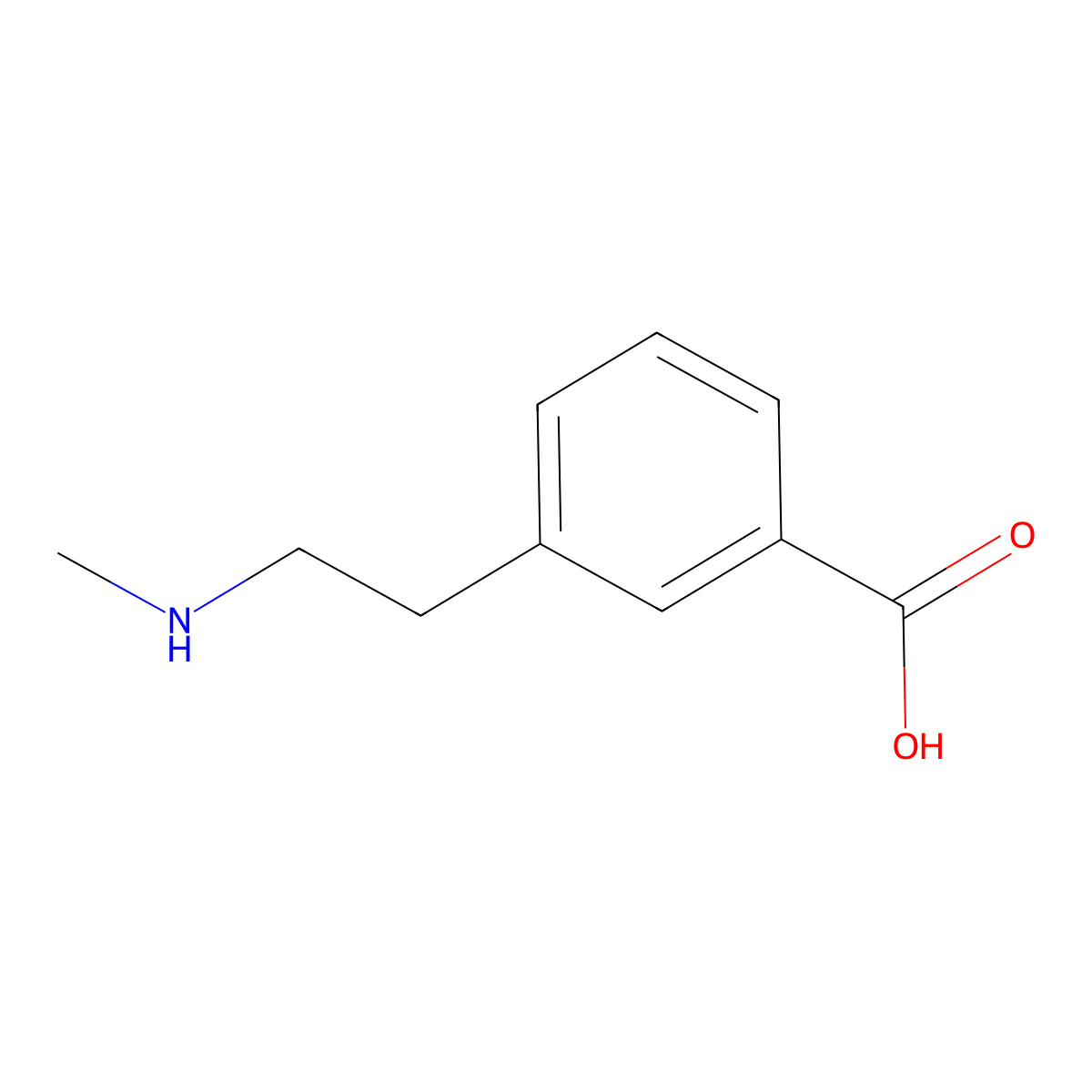 3-(2-(Methylamino)ethyl)benzoic acid molecular structure, CAS 1199774-30-5