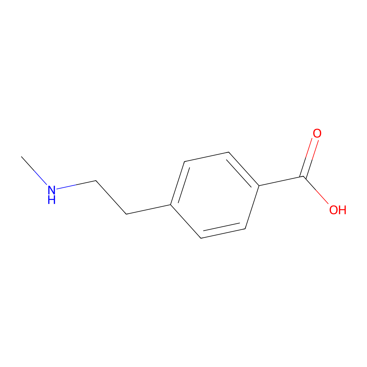 4-(2-(Methylamino)ethyl)benzoic acid molecular structure, CAS 1199775-41-1