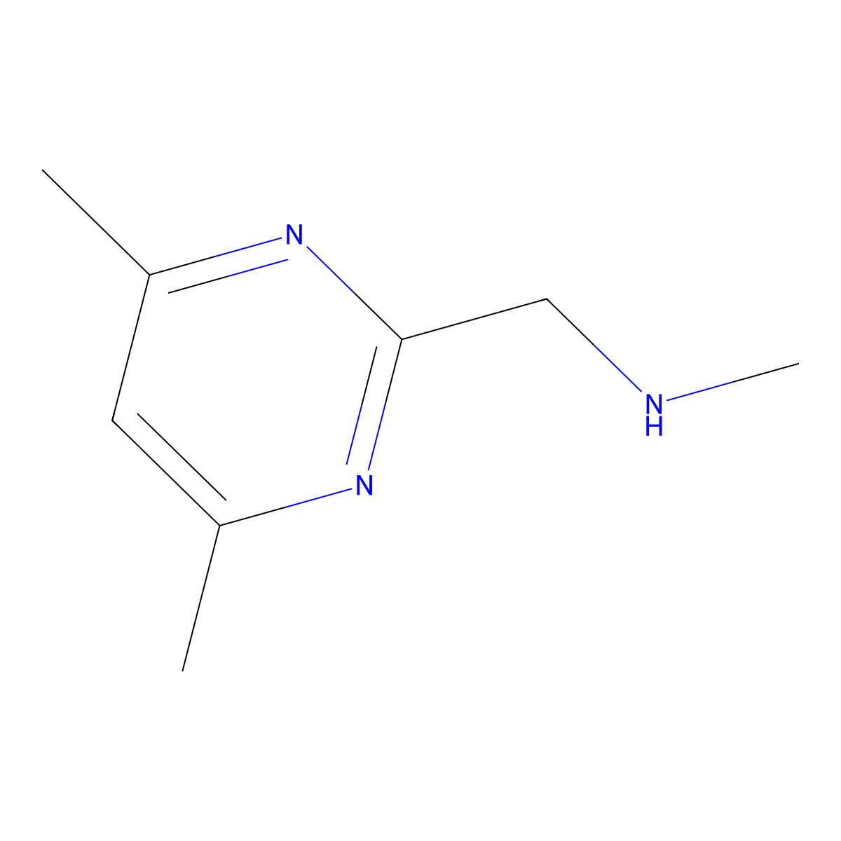 [(4,6-Dimethylpyrimidin-2-yl)methyl](methyl)amine molecular structure, CAS 1199775-55-7