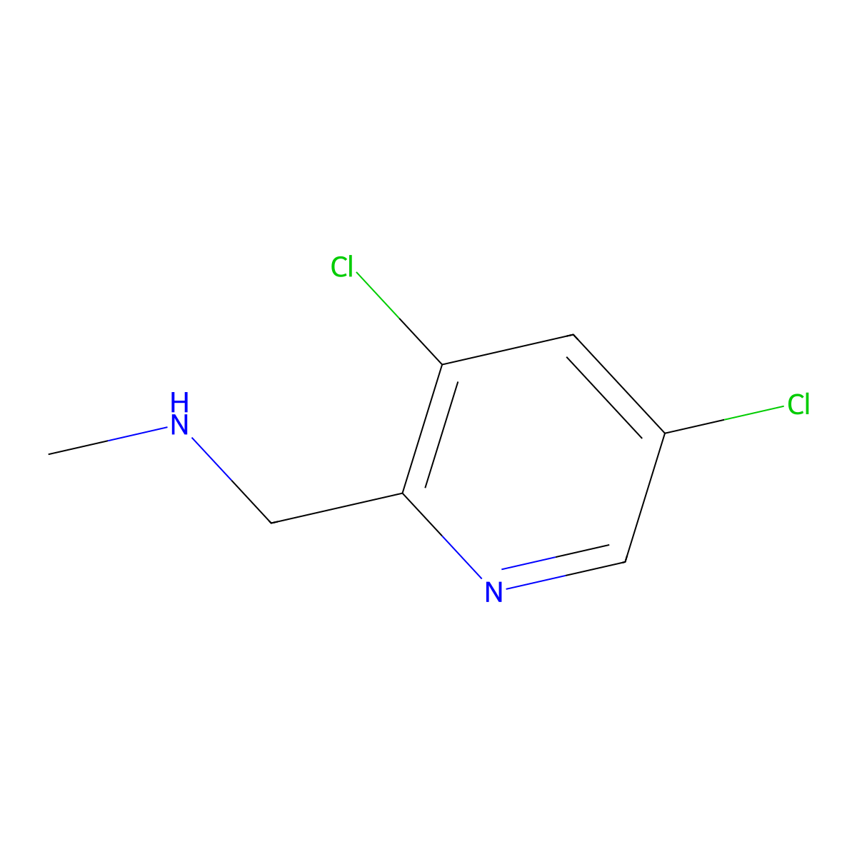 [(3,5-Dichloropyridin-2-yl)methyl](methyl)amine molecular structure, CAS 1199776-15-2