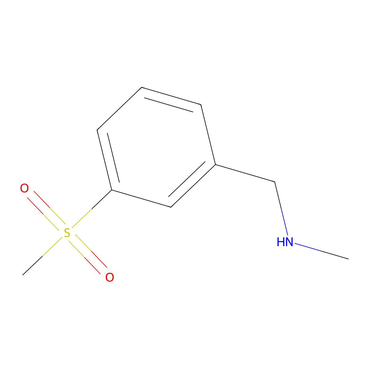 [(3-Methanesulfonylphenyl)methyl](methyl)amine molecular structure, CAS 1199776-30-1