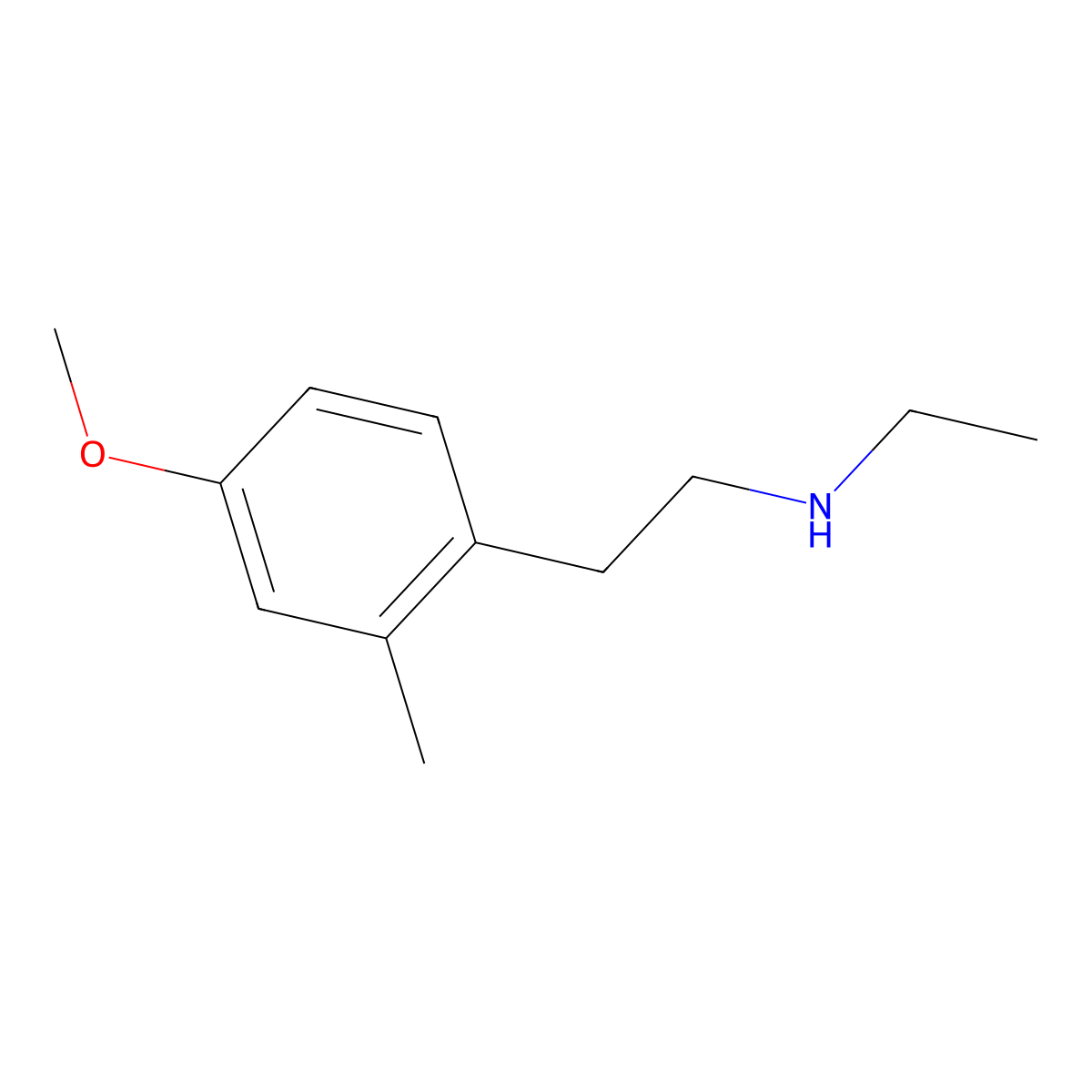 n-Ethyl-2-(4-methoxy-2-methylphenyl)ethan-1-amine molecular structure, CAS 1199776-93-6