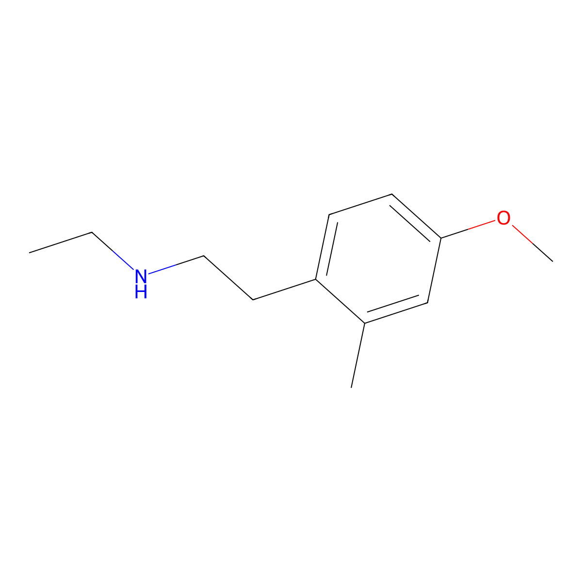 n-Ethyl-2-(4-methoxy-2-methylphenyl)ethan-1-amine molecular structure, CAS 1199776-93-6