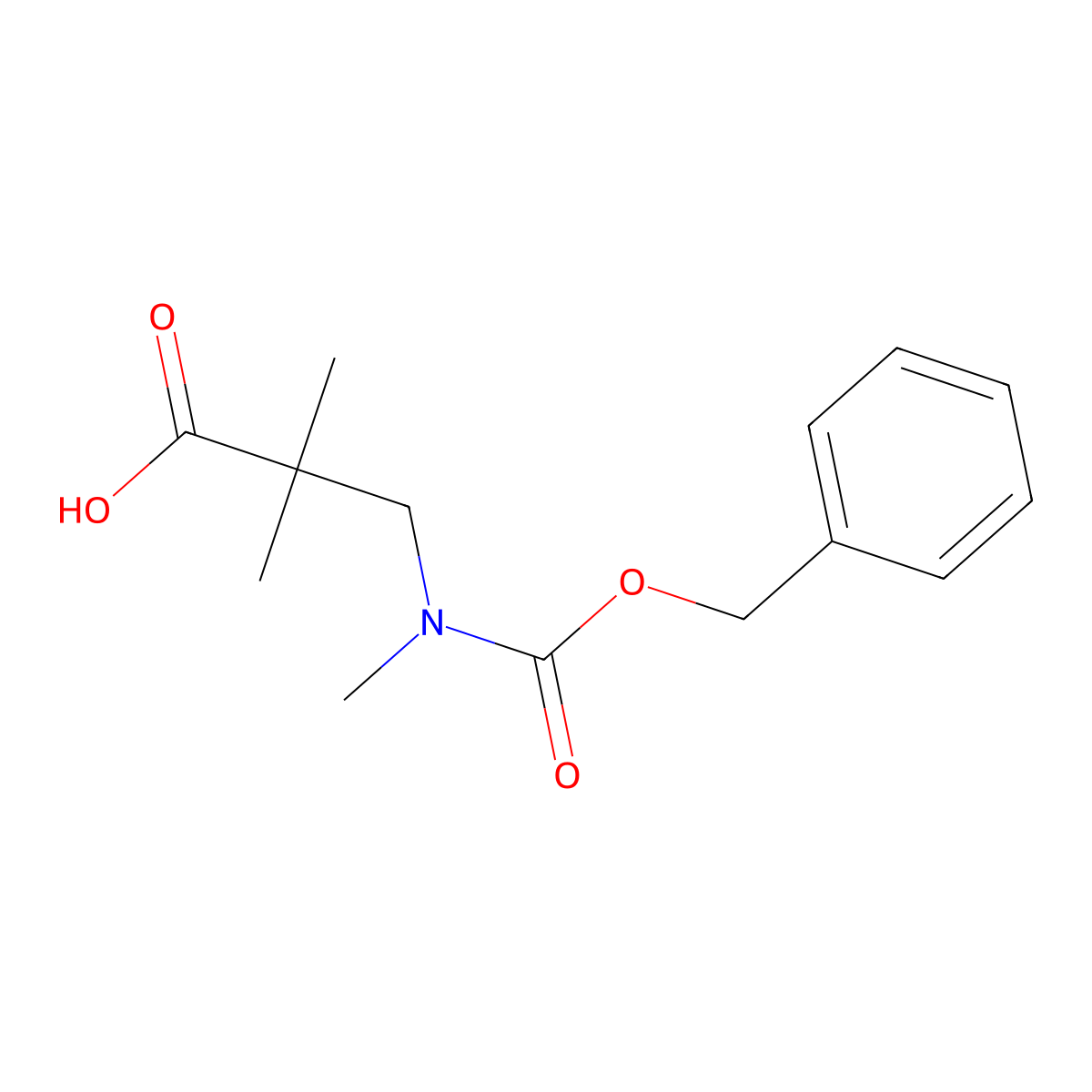 3-{[(Benzyloxy)carbonyl](methyl)amino}-2,2-dimethylpropanoic acid molecular structure, CAS 1199777-12-2