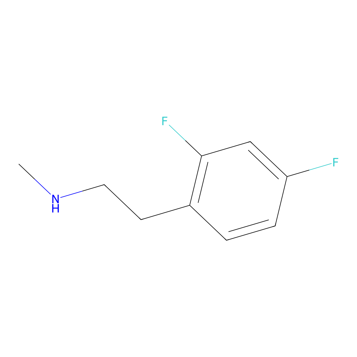 2-(2,4-difluorophenyl)-N-methylethanamine molecular structure, CAS 1199777-32-6