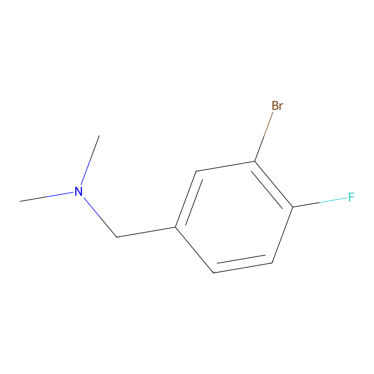 [(3-Bromo-4-fluorophenyl)methyl]dimethylamine molecular structure, CAS 1199777-49-5
