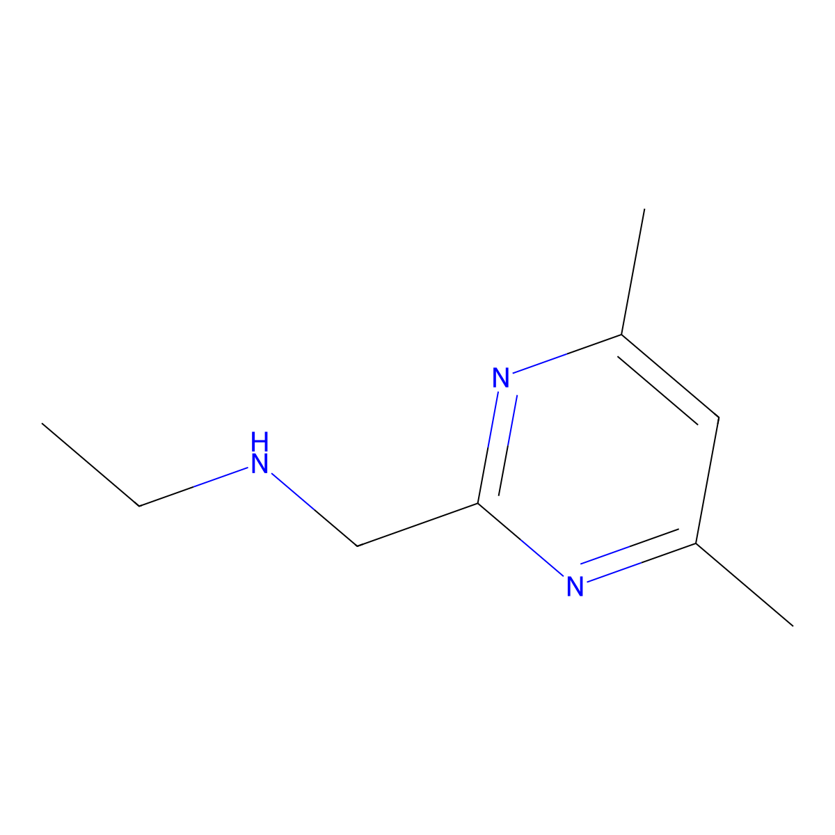 [(4,6-Dimethylpyrimidin-2-yl)methyl](ethyl)amine molecular structure, CAS 1199778-43-2