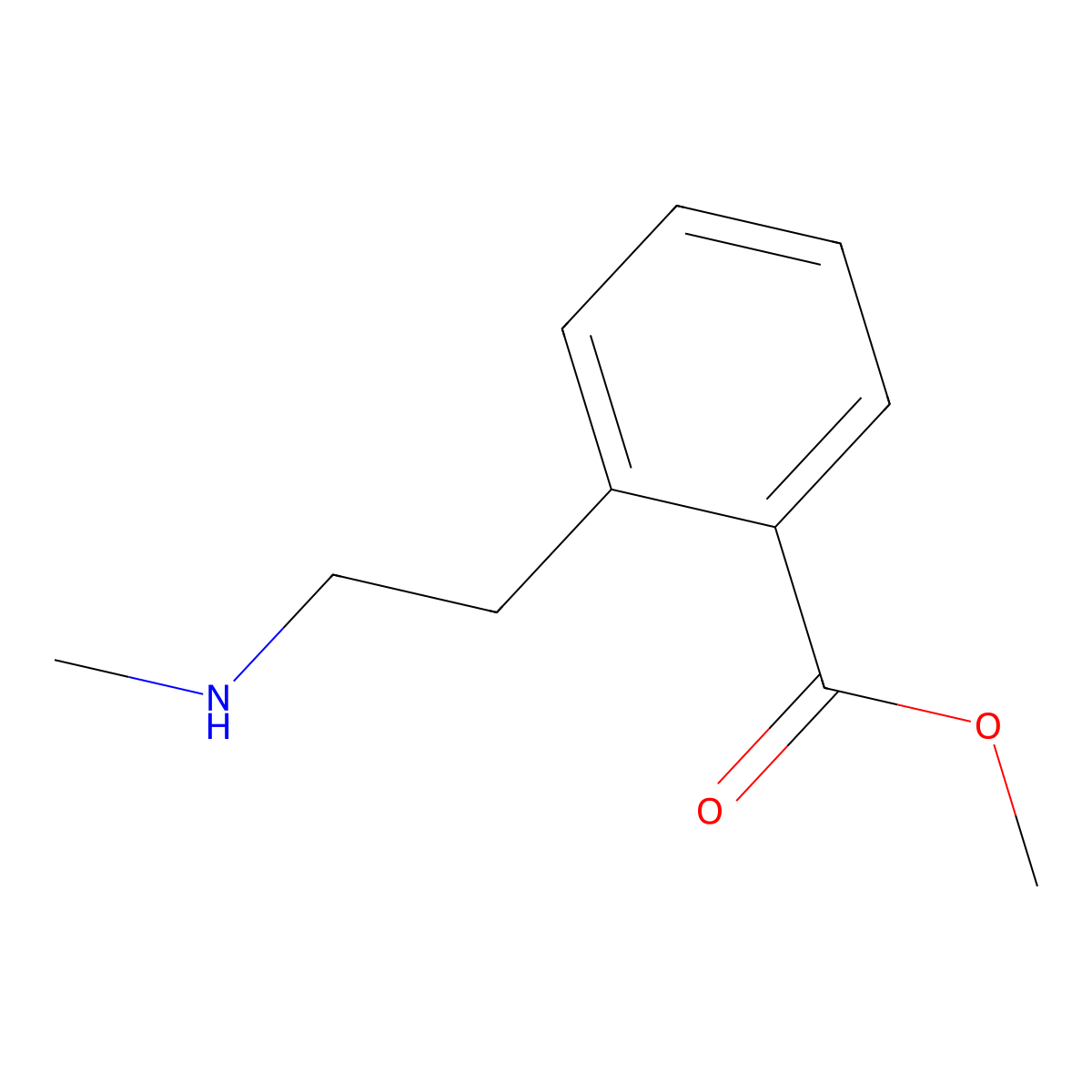 Methyl 2-[2-(methylamino)ethyl]benzoate molecular structure, CAS 1199779-24-2