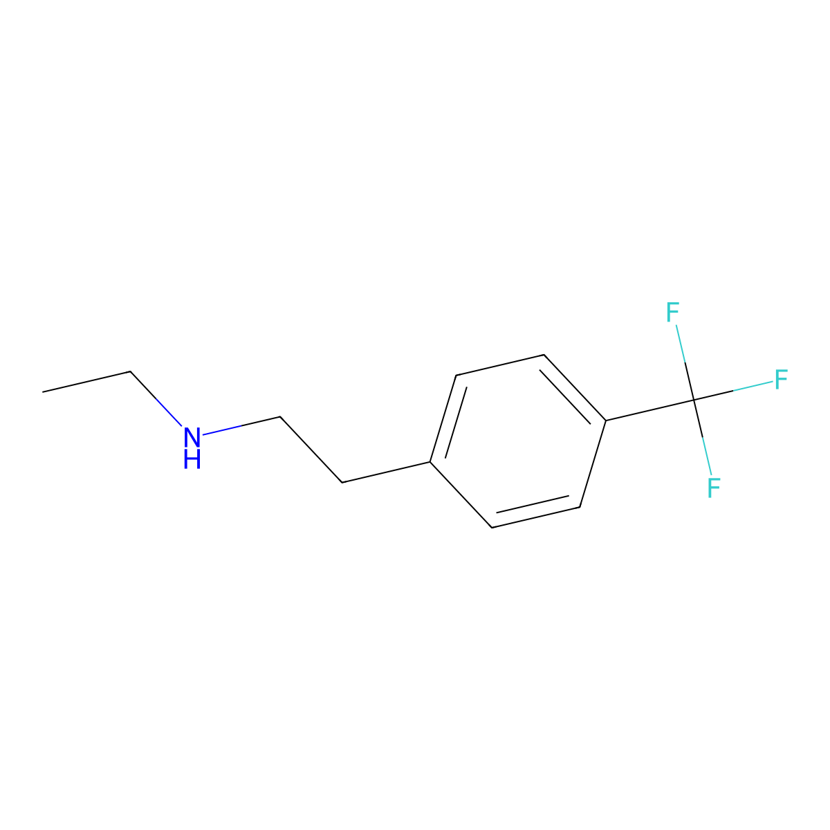 Ethyl({2-[4-(trifluoromethyl)phenyl]ethyl})amine molecular structure, CAS 1199779-59-3