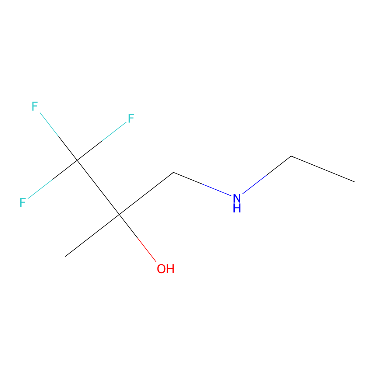 3-(Ethylamino)-1,1,1-trifluoro-2-methylpropan-2-ol molecular structure, CAS 1199779-66-2