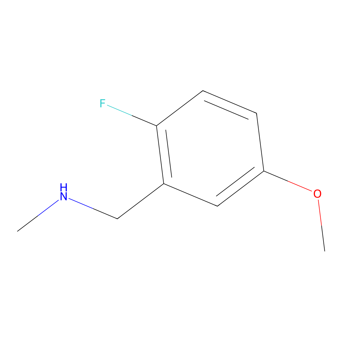 [(2-Fluoro-5-methoxyphenyl)methyl](methyl)amine molecular structure, CAS 1199780-44-3