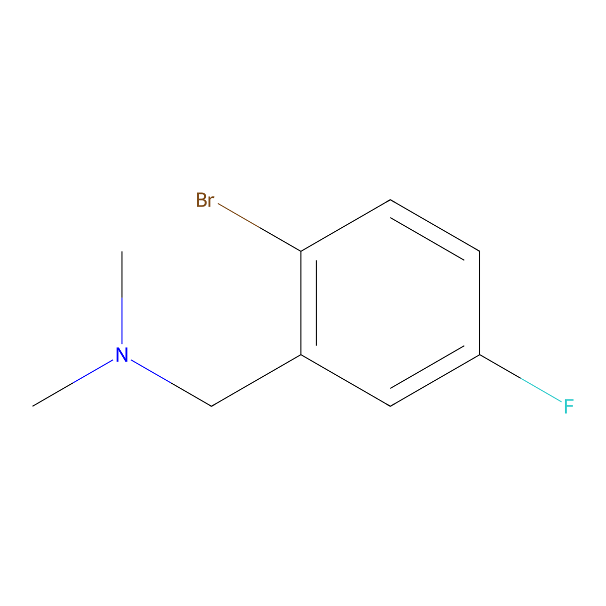 [(2-Bromo-5-fluorophenyl)methyl]dimethylamine molecular structure, CAS 1199781-28-6