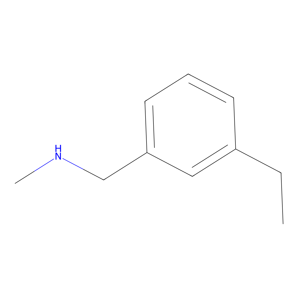 [(3-Ethylphenyl)methyl](methyl)amine molecular structure, CAS 1199781-58-2