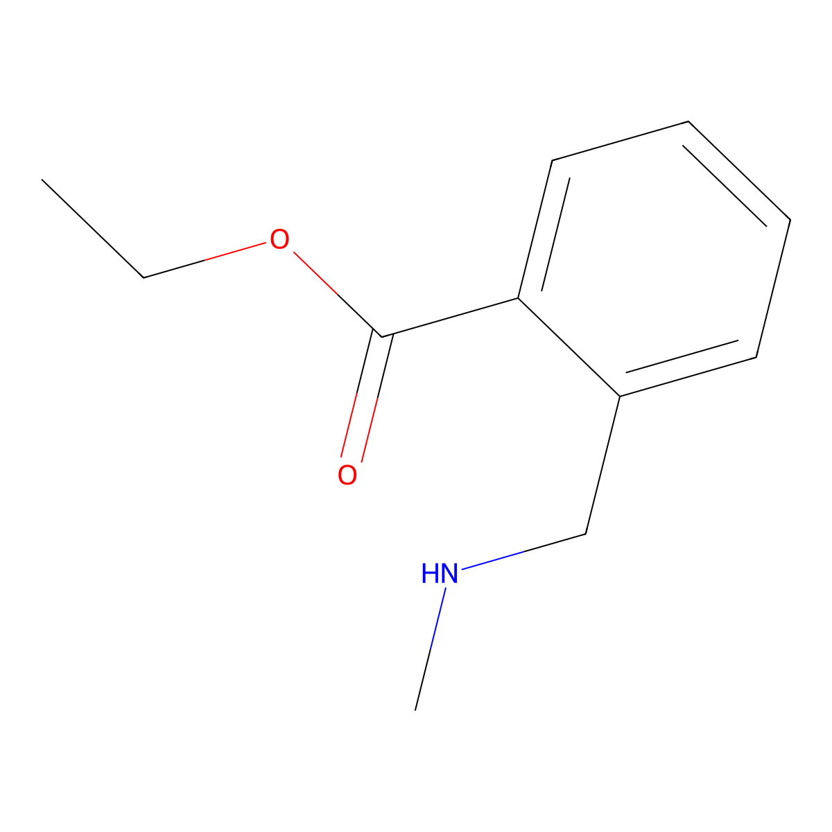 Ethyl 2-[(methylamino)methyl]benzoate molecular structure, CAS 1199781-68-4