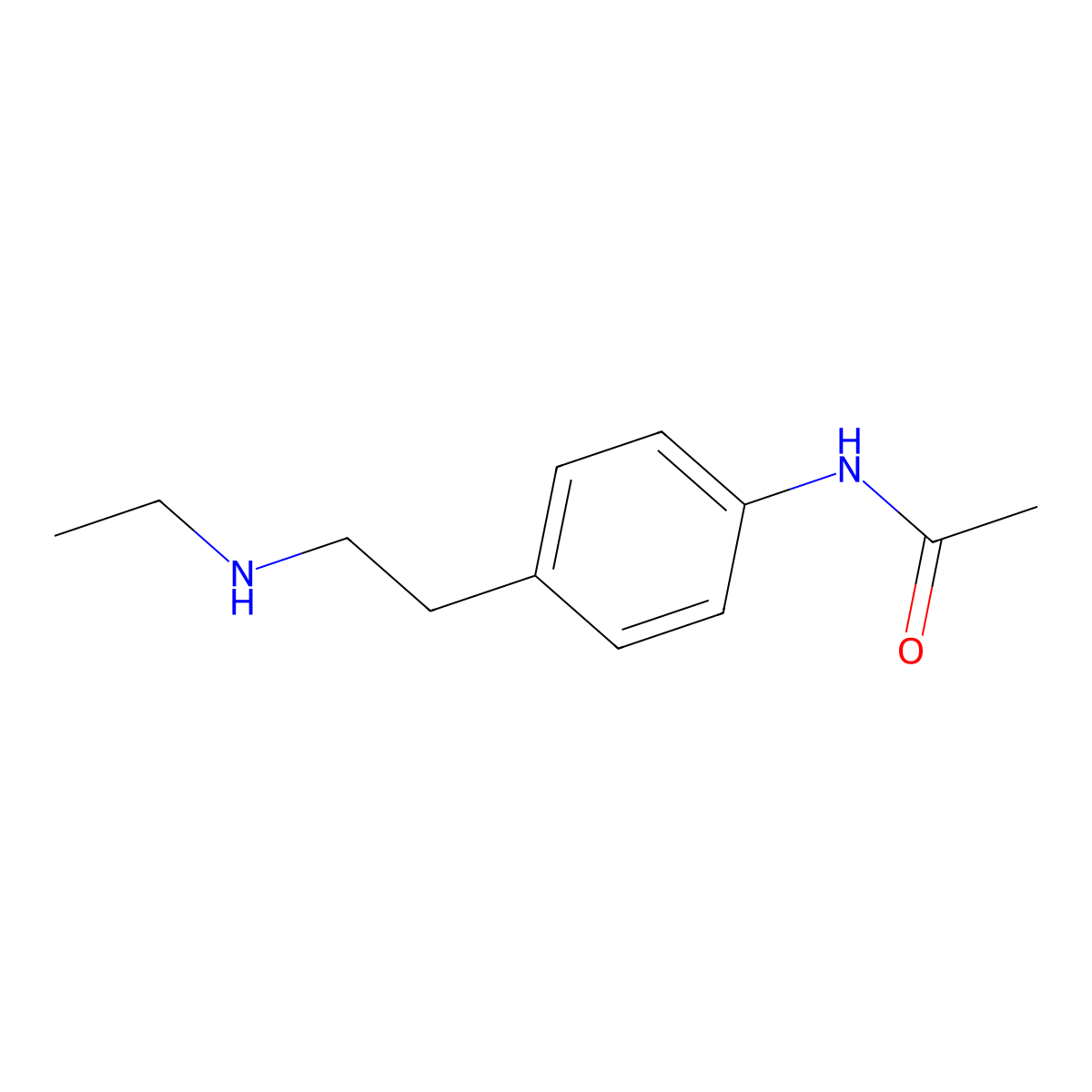 N-{4-[2-(ethylamino)ethyl]phenyl}acetamide molecular structure, CAS 1199782-64-3